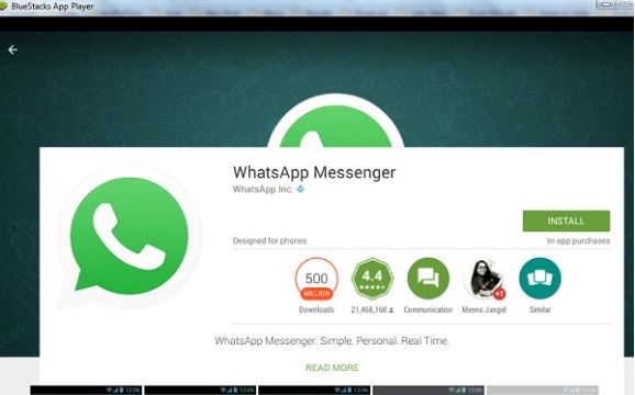 whatsapp in bluestacks